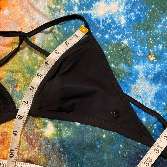 Lulu lemon black tie back bikini top. Sz S - Picture 6 of 8